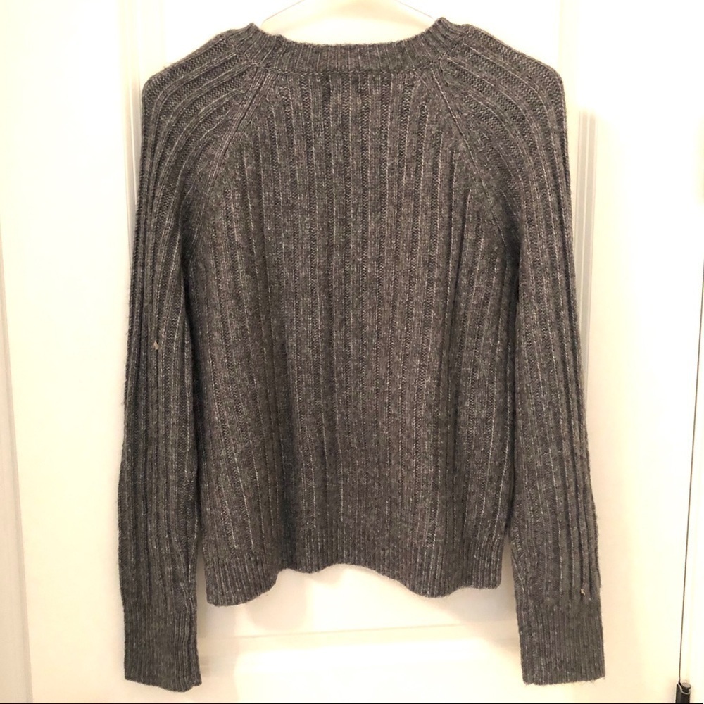 2/$15 A New Day -Gray Ribbed Knit Sweater Crewneck Long Sleeve Pullover Size XS - Picture 4 of 6